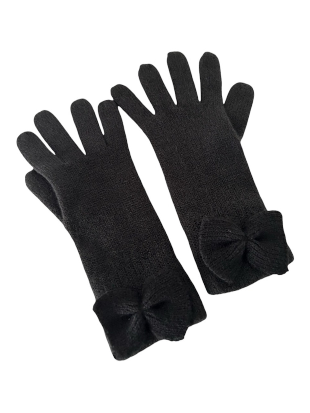 🦋 5/$25 - ASOS Black Bow Knit Winter Gloves - NWOT